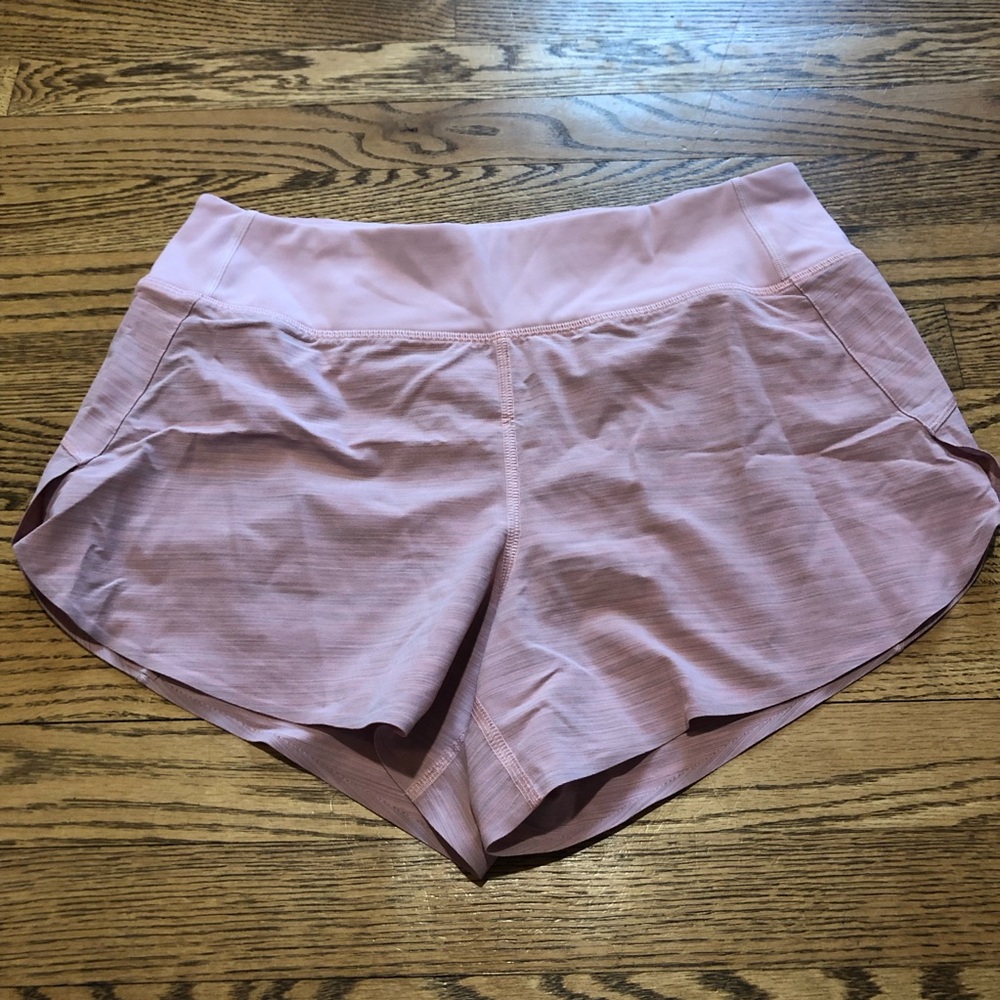Athleta Run With It Textured Shorts Pink